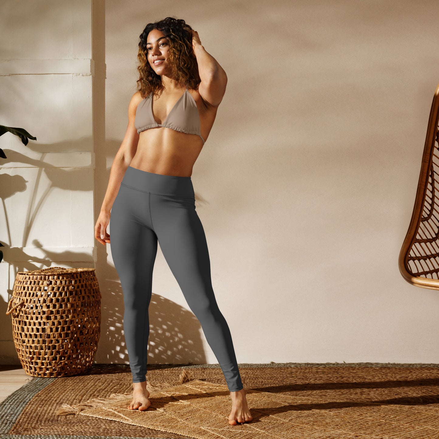 Divine Yoga Leggings Classic Logo - Grey