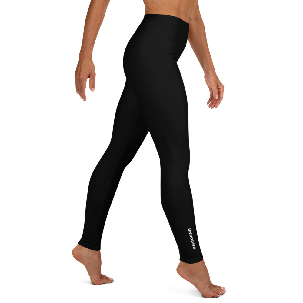 Divine Yoga Leggings Leg Logo - Black